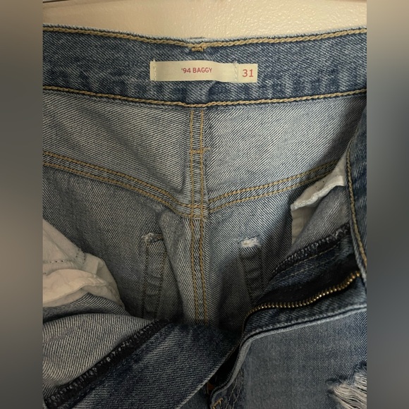 Levi's® 94 Baggy Destructed Straight Jeans - Picture 5 of 6
